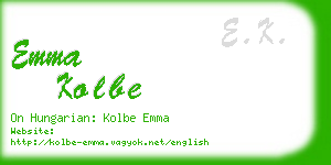 emma kolbe business card